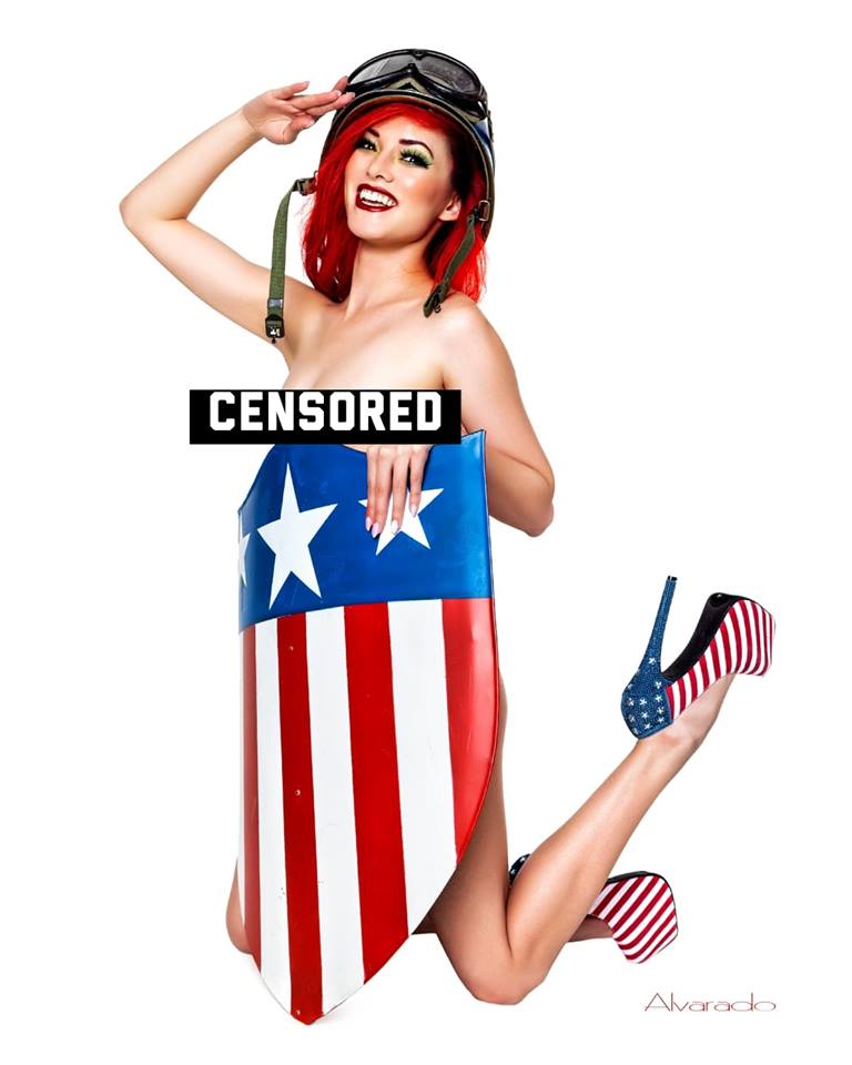 Captain America Topless 8x10